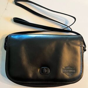 Harley-Davidson Black Leather Shoulder Bag